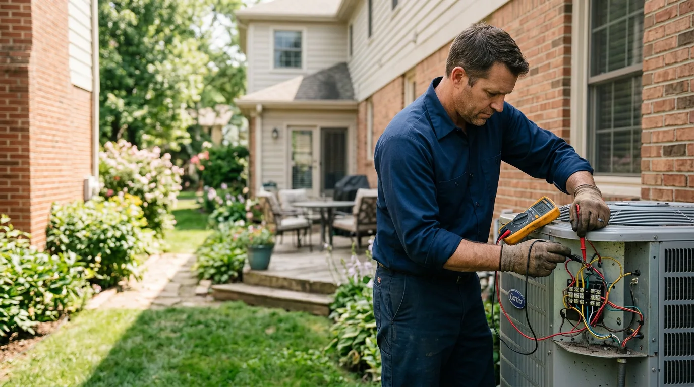 HVAC technician working near Tarpon Springs, FL